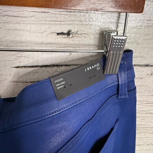 J Brand Maria High Rise Blueberry Coated Skinny indigo gloss NWT size 32 - Picture 6 of 10
